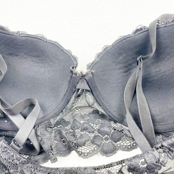 BUY 1 GET 1 FREE H&M 34d black lace longline bra - Picture 7 of 7
